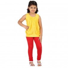 Goodtry Girls Cotton Legging-Red (Only Leggings)